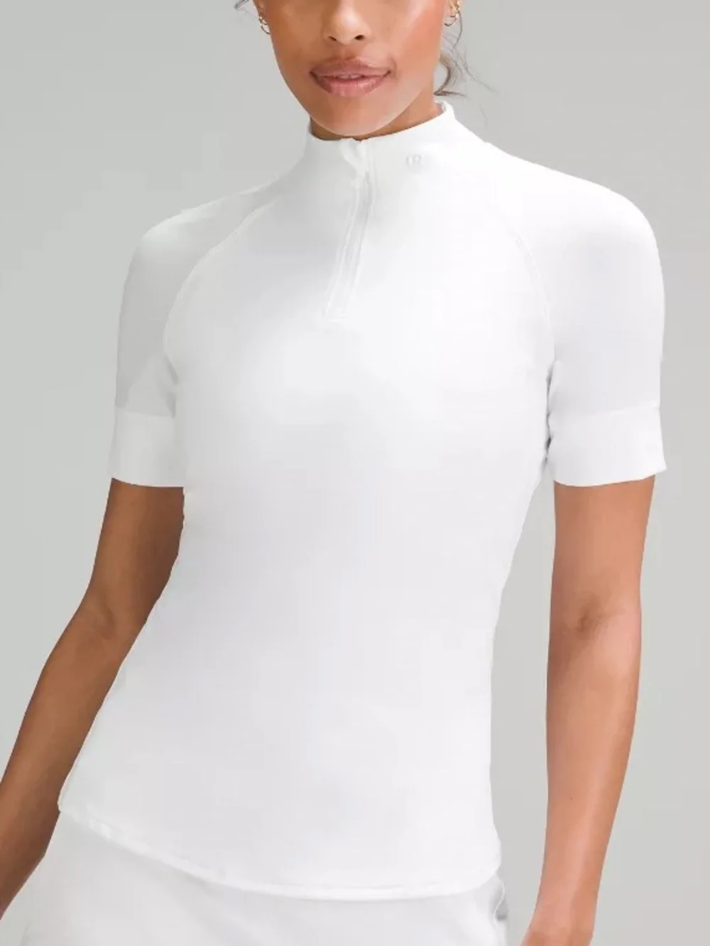 Lululemon Nulux Half-Zip Golf Short-Sleeve Shirt in White